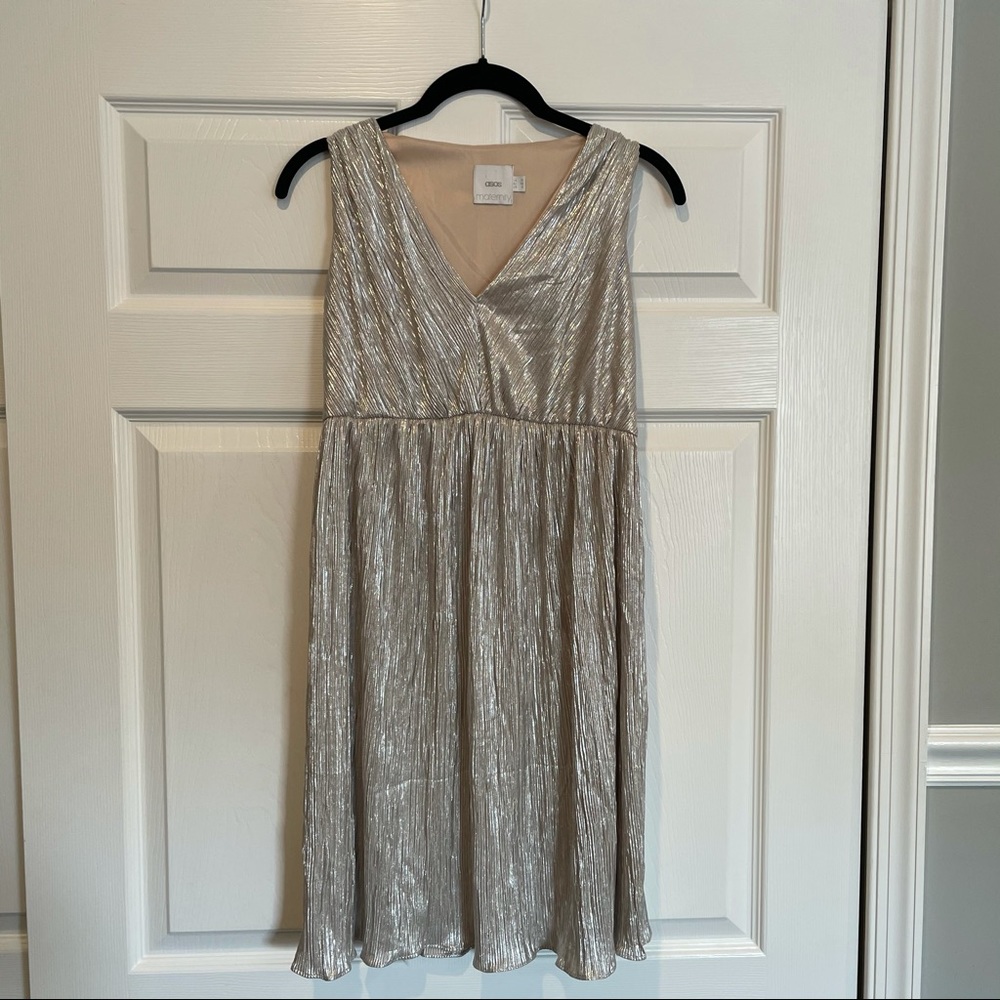 ASOS Maternity rose gold dress